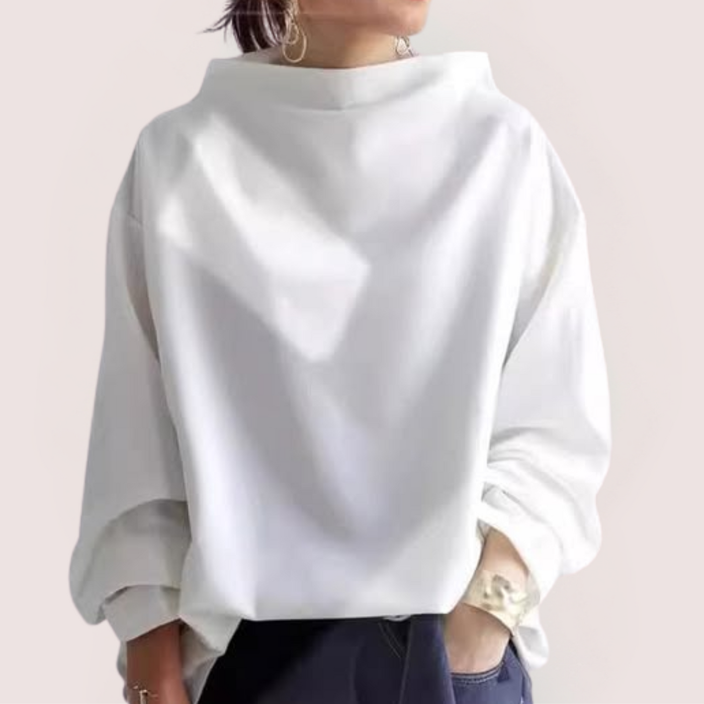 Sofia™ | Chic Trøje med Høj Krave