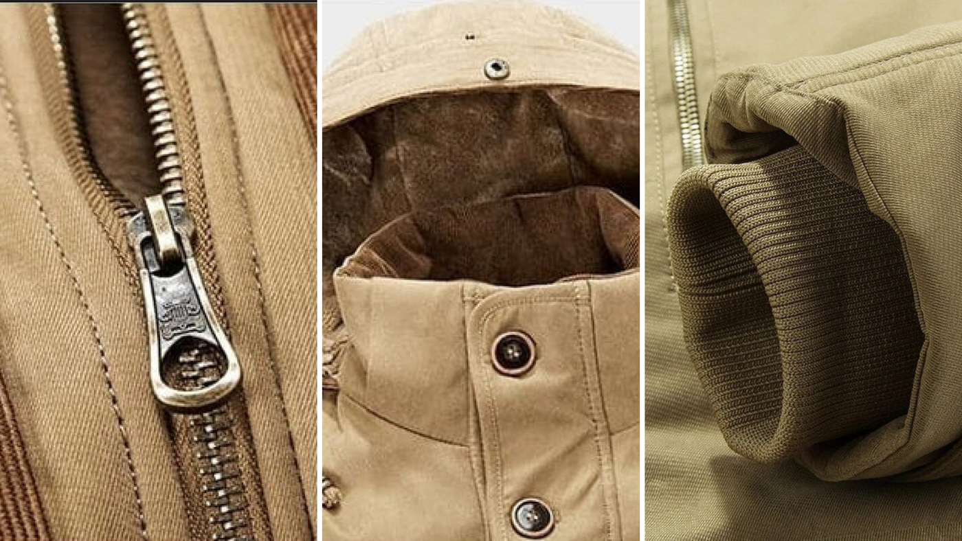 Aziel - Vatteret Vinterjakke Med Flere Lommer