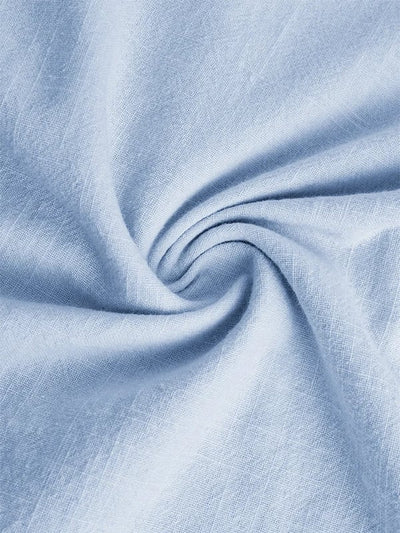 Langærmet lingeriskjorte i bomuld og hør til mænd